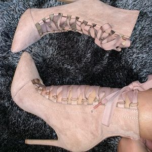 Lace-up heels
